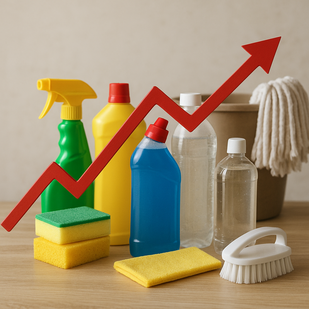 Wpływ inflacji na ceny materiałów do czyszczenia i sprzątania